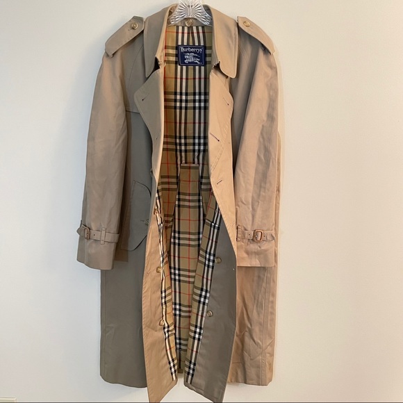 Vintage Burberry trench coat 40 short wool liner